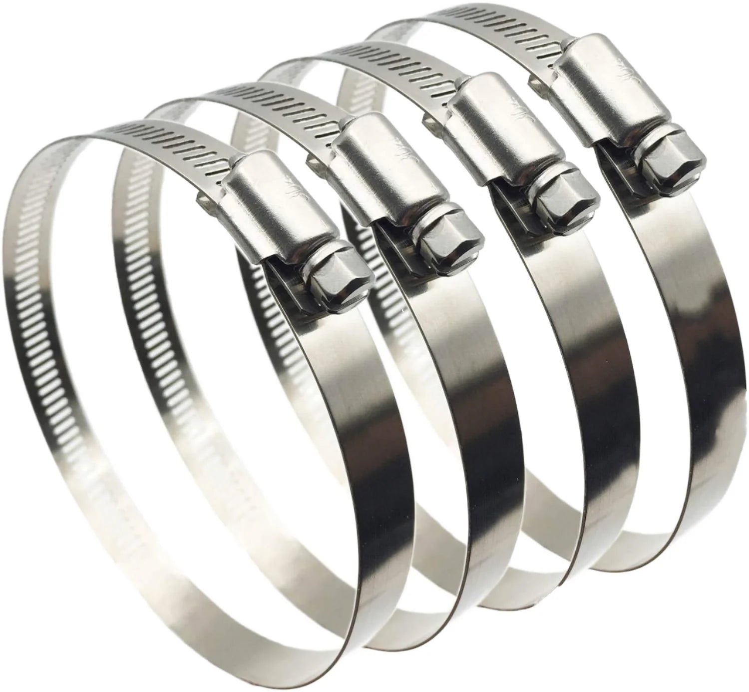 Hose Clamps 1/4-2 in (6-51mm) Adjustable Range 304 Stainless Steel Worm Gear Hose Clamps Assortment Kit for Fuel Line Plumbing