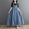 Wholesale 2026 Summer Causal Loose Retro Design Sense Slim Strap Dress Denim Skirt Casual Women's Dress