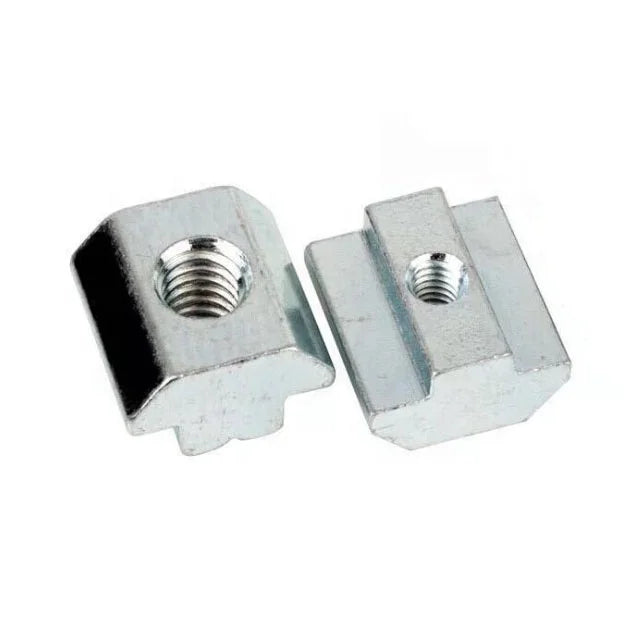 M4 M5 M6 M8 Self-Aligning T-Slot Sliding Nut Carbon Steel 4040 Aluminum Profile Galvanized Finish Zinc Surface Plated Metric