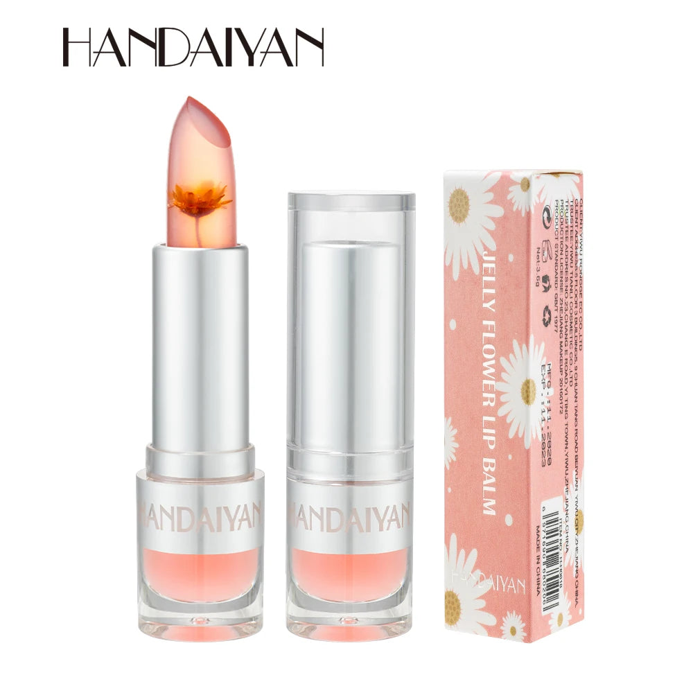 Wholesale Luxury Organic Vegan Lipstick Glossy Labiales 5g Crystal Jelly Lip Balm Flower Style Fashionable Al Mayor Lipstick