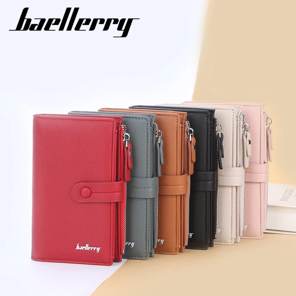 Wholesale for Baellerry Vintage Style Women's Short Vertical Multi-Card Wallets with Coin Purses Fashionable Design from Yiwu