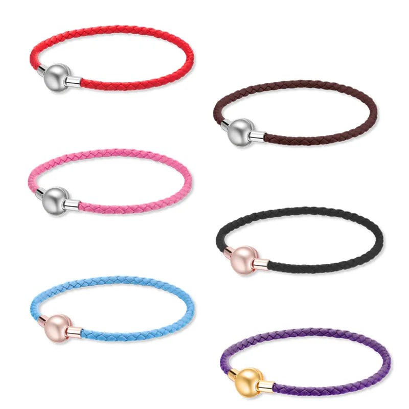 2025 New Design Bangles 925 Sterling Silver Ball & Barrel Clasp Charm Bracelets Bangle Fit Beads Snake Fine Bracelets Jewelry