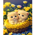 Beginner Adult Canvas Painting Kits Classic Picture Cats Animals Handwork Acrylic Paint for Home Decoration Easy-to-Follow