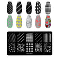 Stainless Steel Nails Art Stamping Plate Scraper Stamper Set Leaves Flowers Animal Nail Plate Template Image Plate