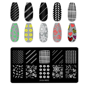Stainless Steel Nails Art Stamping Plate Scraper Stamper Set Leaves Flowers Animal Nail Plate Template Image Plate