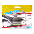 5pcs/bag Crystal Color Transparent T-tail Soft Bait 70mm/2.2g Artificial Silica Gel Fishing Lure for Lure Fishing