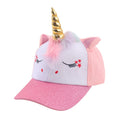 Landfond Accessory Summer Sun Visor Hats Printed Cartoon unicorn Baseball Cap for Girls