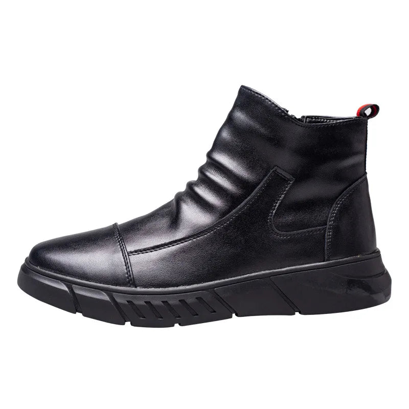 Men's High Top Leather Labour Protection Shoes Soft Bottom Men's Anti-smashing Work Shoes Anti-puncture Comfortable Safety Shoes