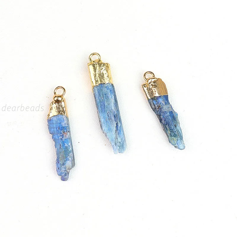 Wholesale Natural Gemstone Charms Real Kyanite Stone Pendant for NECKLACES Jewelry Making