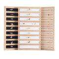 Natural Bamboo Wood Rectangle Earrings Rings Display Tray Storage Rack Counter Prop