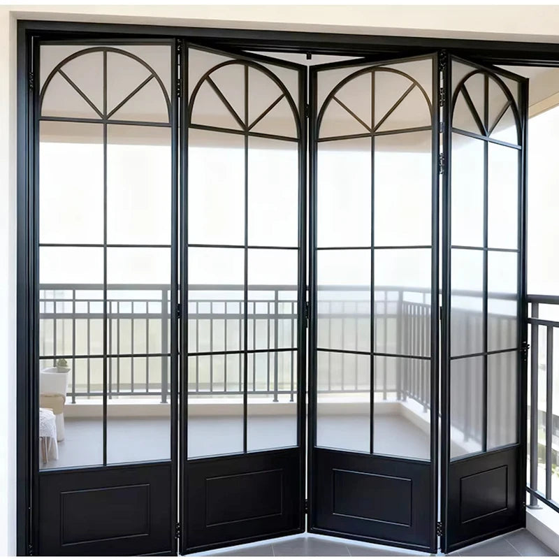Retro America Style Sound Absorbing Aluminum Accordion Folding Door for Commercial School Auditorium