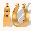 Dingran 2025 Jewelry Geometric Texture Gradient Hoop Earrings 18K Gold Plated Jewelry for Women