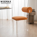 WISEMAX FURNITURE Modern Dining Room Furniture Transparent Acrylic Frame Hotel Restaurant Dining Chair with Fabric Chusion