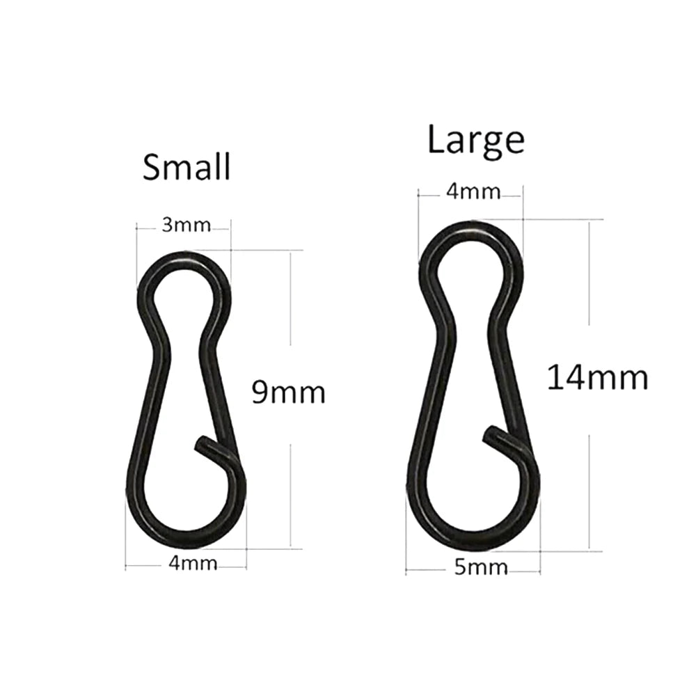Matt Black Steel Fishing Quick Release Clips Carp Fishing Speed Link Clips Quick Change Clip