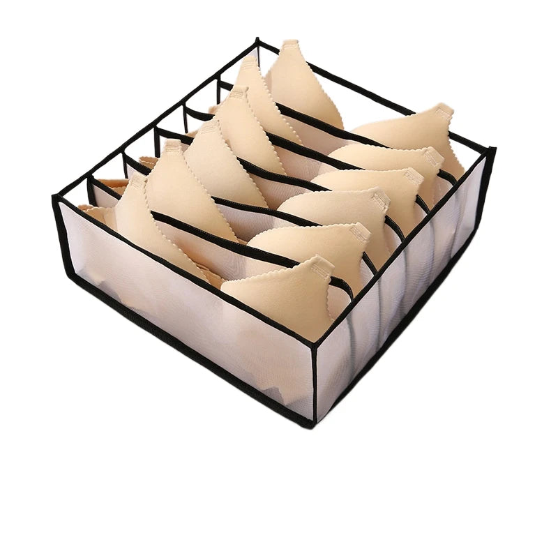 Flash Sale Transparent Nylon Wardrobe Clothes Boxes Rectangle Foldable Drawer Organizer Set for Home Storage & Organization