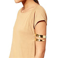 GT High Polished Gold Fashion Upper Arm Cuff Bangles Armlet Armband Bangles