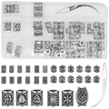 61pcs Set Ancient Beads Braid Jewelry Hair Clips Cuff Braiding Accessory Metal Dreadlocks Tubes Decoration Hair Rings