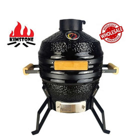 KIMSTONE Ceramic Kamado Firebox Keramikgrill Fire Box China Charcoal Parrilla Mini Black BBQ 13 Inch Komodo Kamado Grill