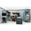 10x20 Modular Aluminum Frame Trade Show Booth with Storage Room Backlit System Dye Sublimation Foldable & Portable