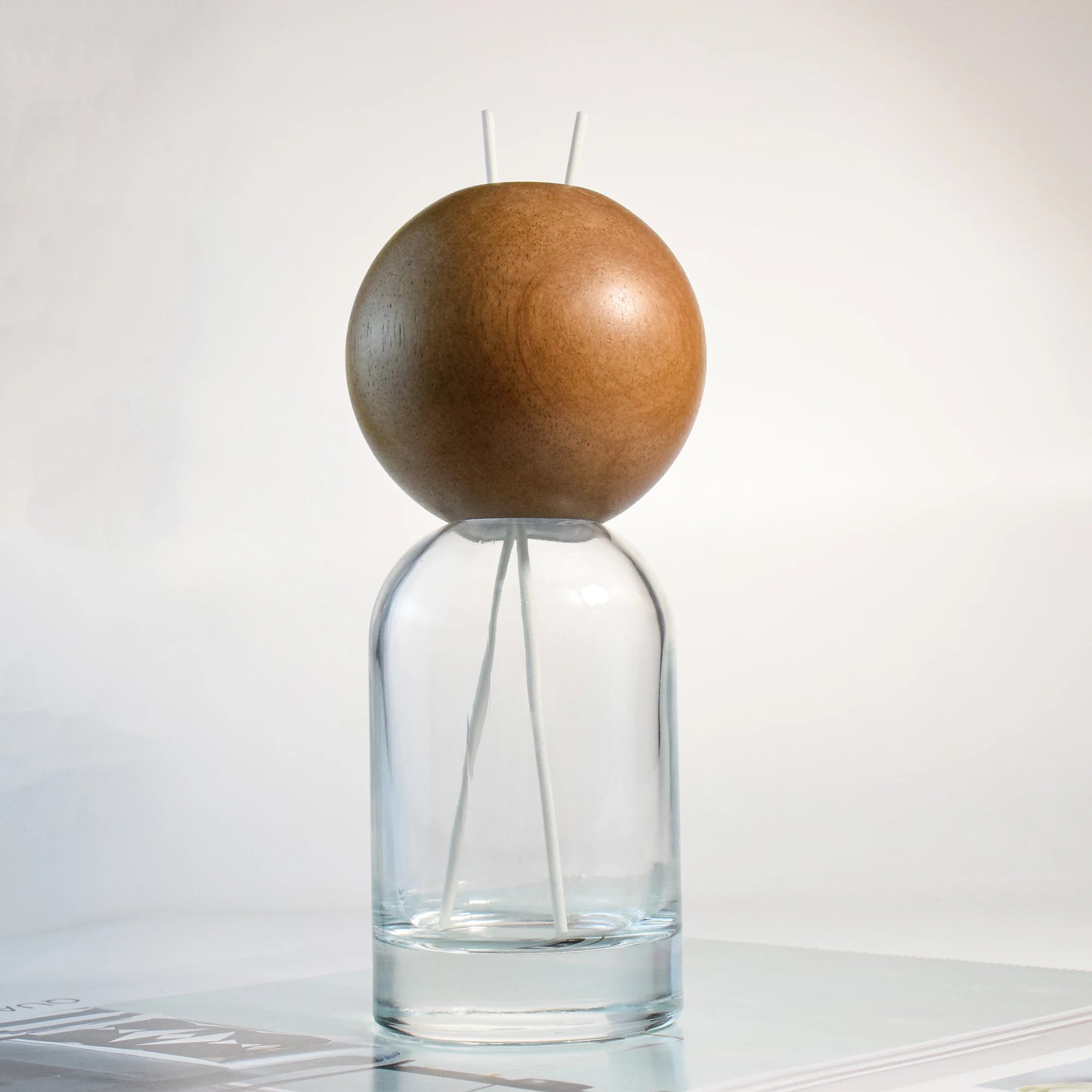 New Design Saudi Style Ball Lid 200ml 250ml 1000ml Diffuser Bottle with Wood Cap