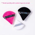 Good Quality LOGO Customization Cosmetic Makeup Triangle Powder Puff Triangle Design Makeup Soft Velvet Sponge Puff