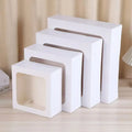 Custom Recyclable White Folding Carton Gift Box Transparent Window Matte Finish Embossing Option Support Low MOQ Supported