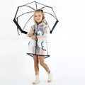 Fashion Customized Kid Umbrella Plastic Transparent Kids Custom Transparent Umbrella