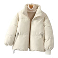 Small Casual Ins Loose Cotton-Padded Coat Coat Winter Fabric Duck Down Jacket Women