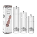 Pepper Grinder Glass Tall Body Manual Spices Mills Sea Salt Peppercorns Kitchen Accessories Salt and Pepper Grinder Set