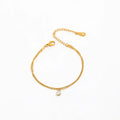 High End Gold Plated Stainless Steel CZ Double-layer Bracelet for Women Wholesale Jewelry