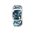 Delicate Rhodium Plated 925 Sterling Silver London Blue Topaz Pendant Women's Birthday Gift Charm