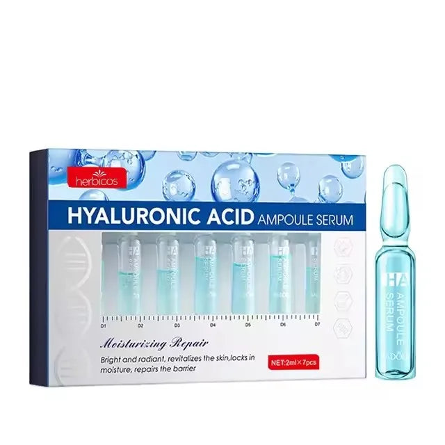Wholesale Bulk Oem 2ml 7pcs Moisturizing Firming Ampoul Essence Hyaluronic Acid Skincare Face Serum for Skin Care