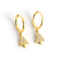 Fashion Christmas Tree Jewelry for Women Zircon Jewellery Rhodium Plated 925 Sterling Silver Earrings