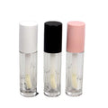 Custom Logo 5ml Big Lip Brush Empty Matte Lip Gloss Tubes Plastic Container with Frosted Clear Bottle and Brush Head