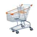 100-Litre Supermarket Steel Trolley Cart Super Market Shopping Trolleys with Wheels