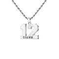 Hip Hop Jewelry Number 12 Sign Men Silver Plated Stevie Twisted Chain Necklace Stainless Steel Necklaces