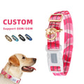 Premium Nylon Soft Adjustable Pink Camo Dog Collars Reflective Waterproof Heavy Duty Tactical Dog Collar with Airtag Holder
