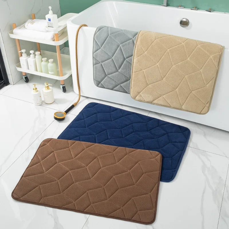 Thickened Absorbent Quick-drying Microfiber Non-slip Slow Rebound Eco-Friendly Modern Bathroom Mat