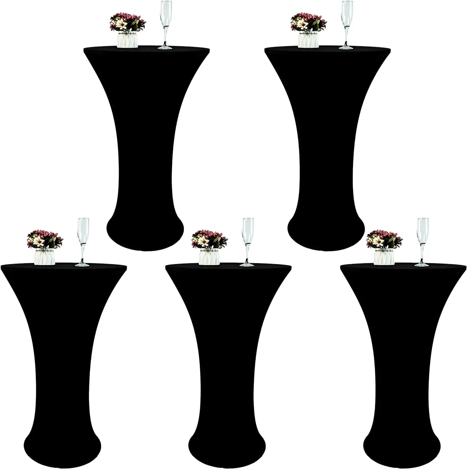 Best Price Spandex Cocktail Table Cloth 80inch Fitted Stretch Bar Round Table Cover for Party Events