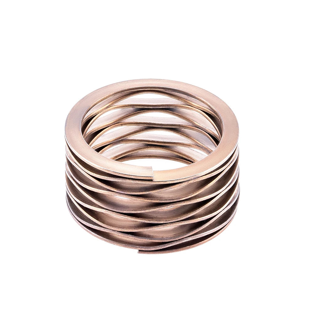 Multi-turn Wave Spring Manufacturers Wavy Compression Springs with Plain Ends OD40mm
