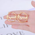 Hip Hoop Earrings Stainless Steel Personalized Name Gold Earrings Design for Women and Girls
