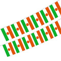 Niger Bunting String Flag 5.5X8 in for Outdoor and Indoor Decoration (12pcs/Unit)