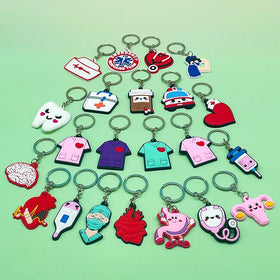 High Quality Rubber Cartoon Souvenir Gift for Women and Men Cute Fashion Funny Coin Holder Keychains