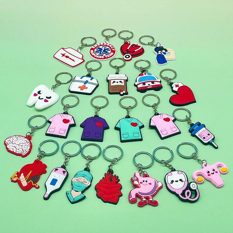 High Quality Rubber Cartoon Souvenir Gift for Women and Men Cute Fashion Funny Coin Holder Keychains