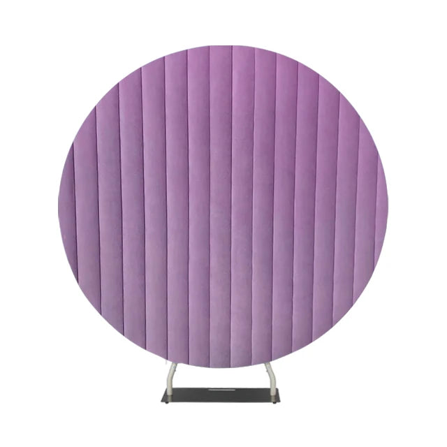 Hot Selling Purple Velvet Printed Circle Backdrop Stand for Wedding Decorations Round Design with Excellent Visual Aesthetics