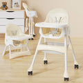 Modern Home Children's Dining Chair Foldable Pulley Movement Multi-Functional for Infants 0-6 Years Old Kindergarten Park Use