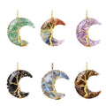 Wholesale High-Grade Christian Children's Natural Energy Healing Phases of the Moon Stone Pendant Accessories
