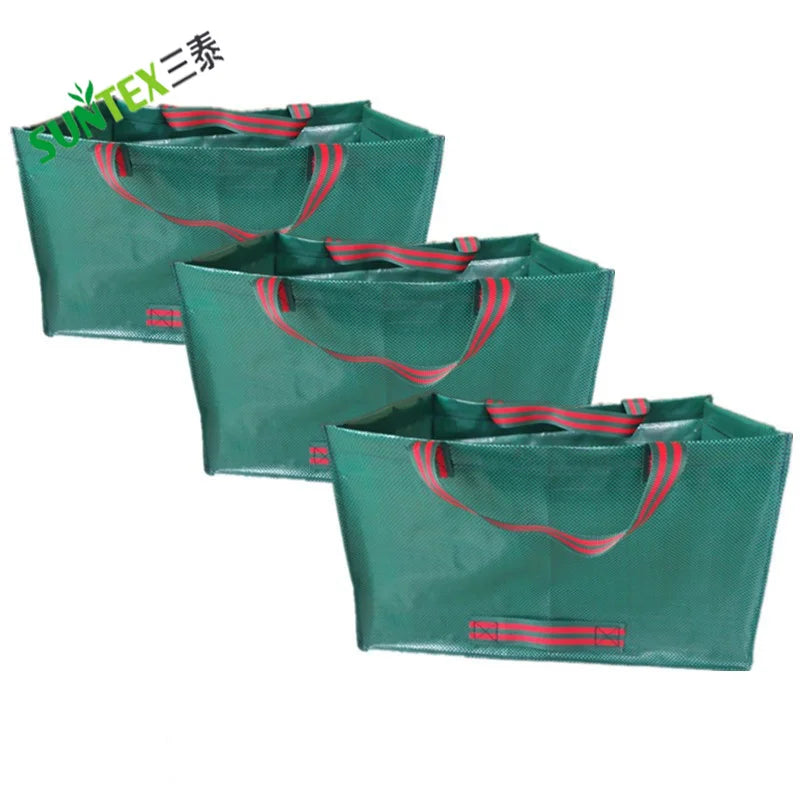 Rectangle Lawn Garden Big Yard Waste Bags Reusable Leaf BagsGarden Clippings BagsLeaf Containers with 4 Handles