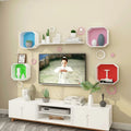 Wall Mounted Shelves Set Hanging Home Decor Rustic Metal Kitchen Rack Book Storage Wood Floating Wall Shelf for Living Room