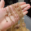 Jewelry Making Supplier Manufacturer Pure 14k Gold Au585 New Desgin Fashion Styles Necklace Bracelet Genuine 14ct Gold Chain